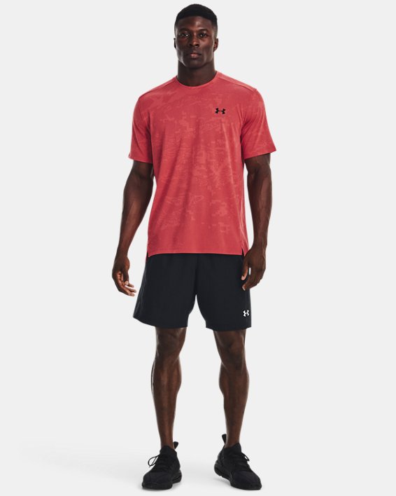 Men's UA Tech™ Vent Jacquard Short Sleeve, Red, pdpMainDesktop image number 2